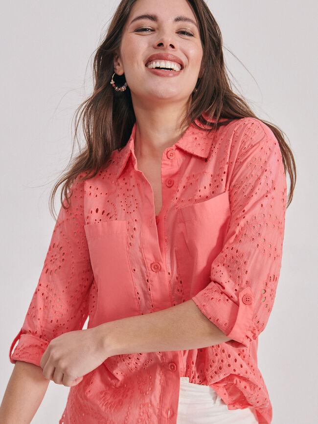 Blusa bordada Coral