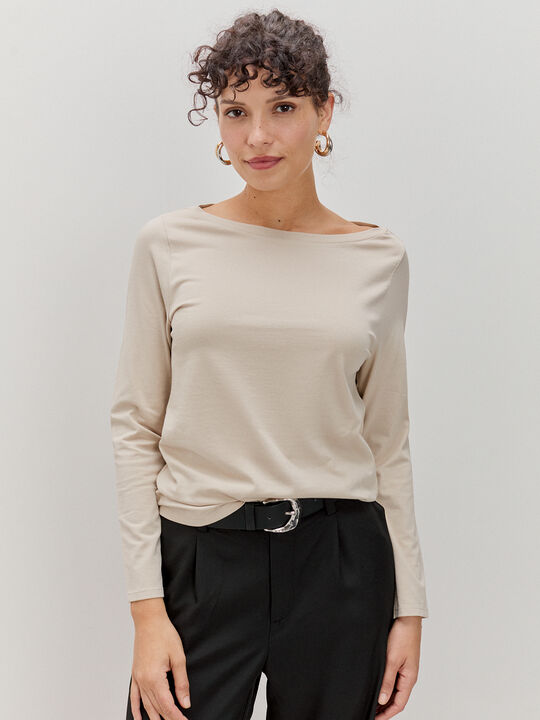 CAMISETA MANGA LARGA PIEDRA OSCURO image number null