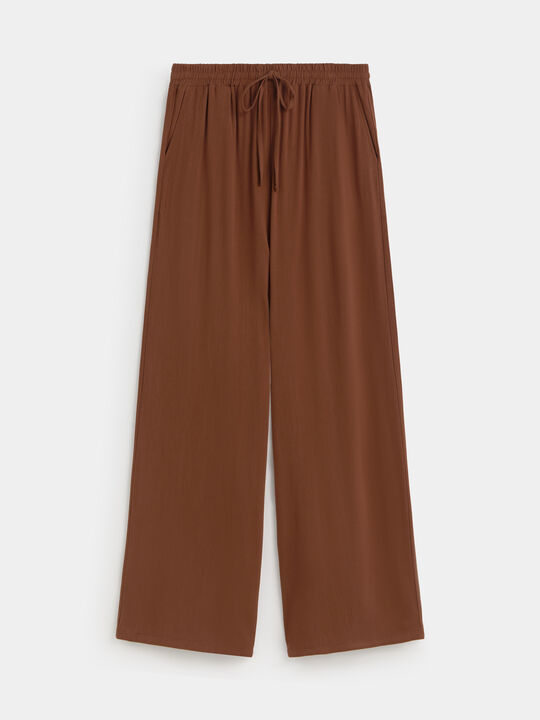 PANTAL&Oacute;N R&Uacute;STICO LARGO Trufa image number null