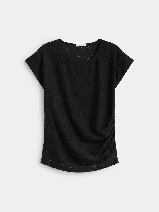 CAMISETA  PLIEGUES Negro image number null