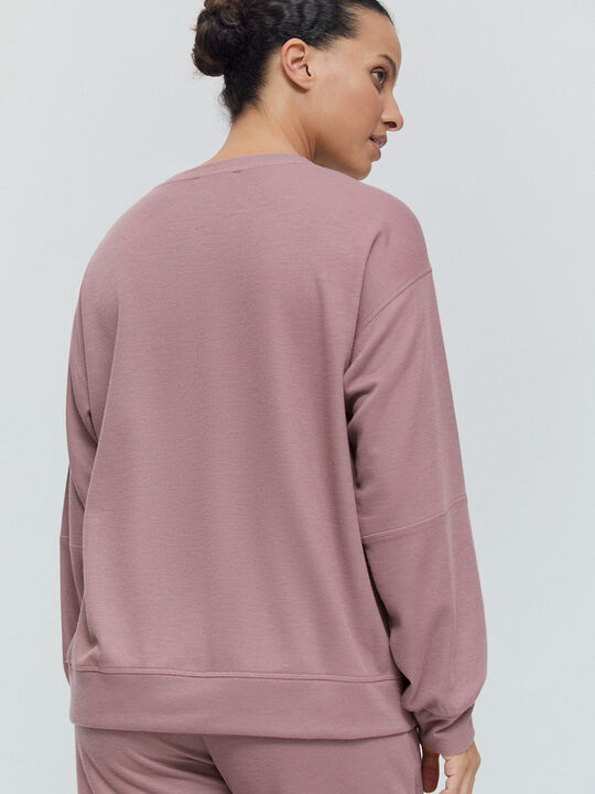 SUDADERA CORTES Rosa Polvo image number null