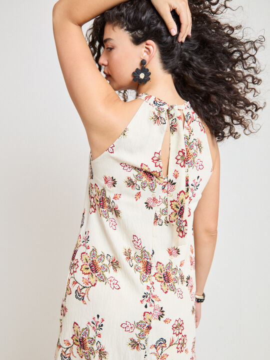 VESTIDO HALTER ESTAMPADO Crudo image number null