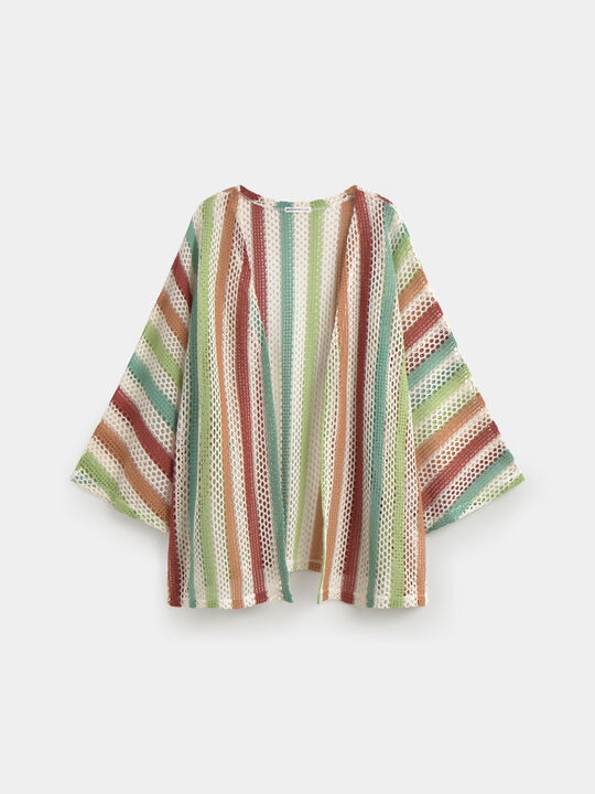 CHAQUETA ABIERTA TEXTURA Multicolor image number null