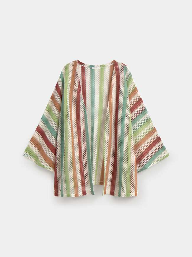 CHAQUETA ABIERTA TEXTURA Multicolor