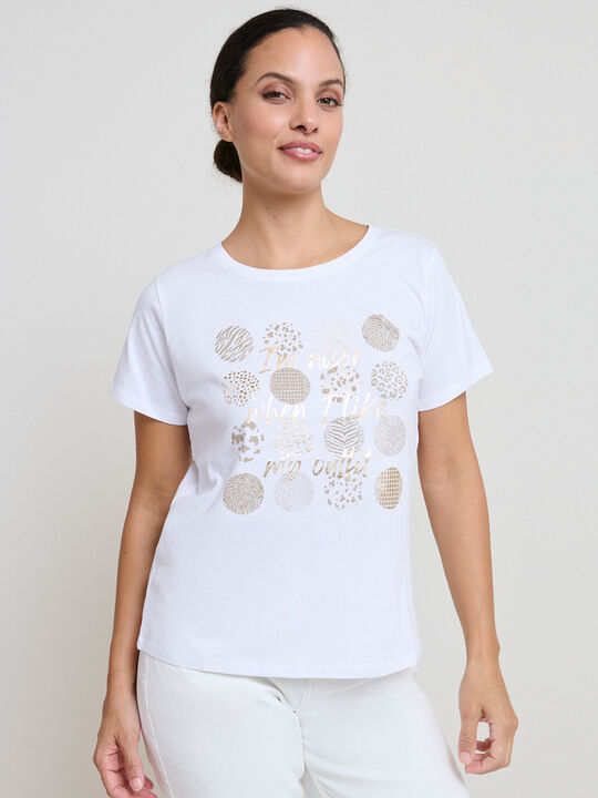 CAMISETA ANIMAL PRINT Blanco Optico image number null