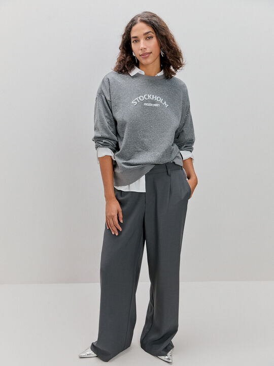 SUDADERA PURPURINA Gris pizarra image number null