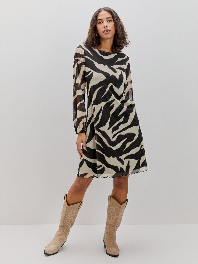 VESTIDO TUL ESTAMPADO Estampado 1