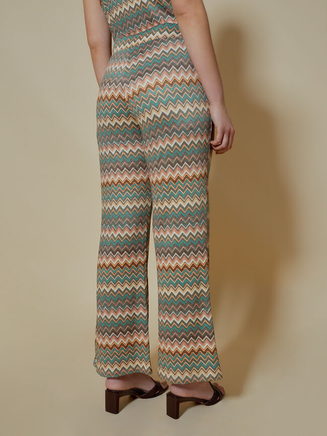 PANTALON FLARE ESTAMPADO Crudo