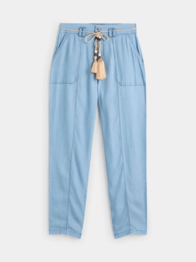 PANTALÓN FLUIDO LYOCELL Mid blue