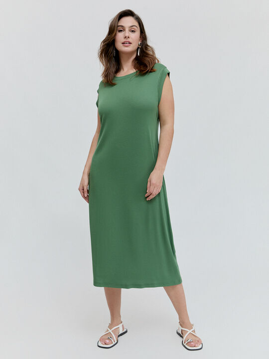 VESTIDO CANALÉ Verde Amazona image number null