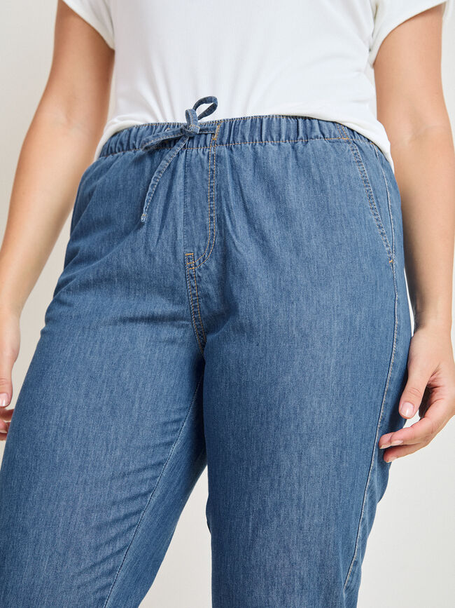 PANTALON FLUIDO VAQUERO Dark blue