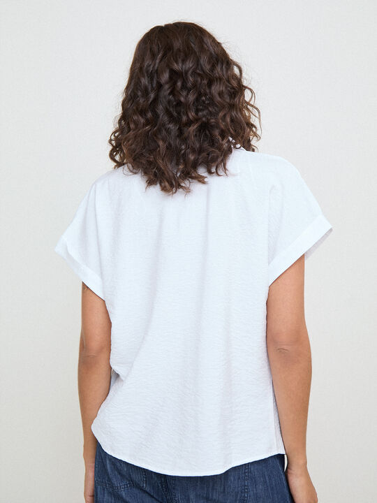 CAMISA NUDO CENTRAL Blanco Optico image number null