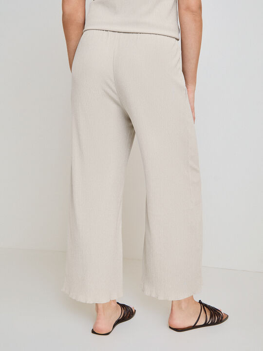 PANTALON TEXTURA CULOTTE Piedra image number null