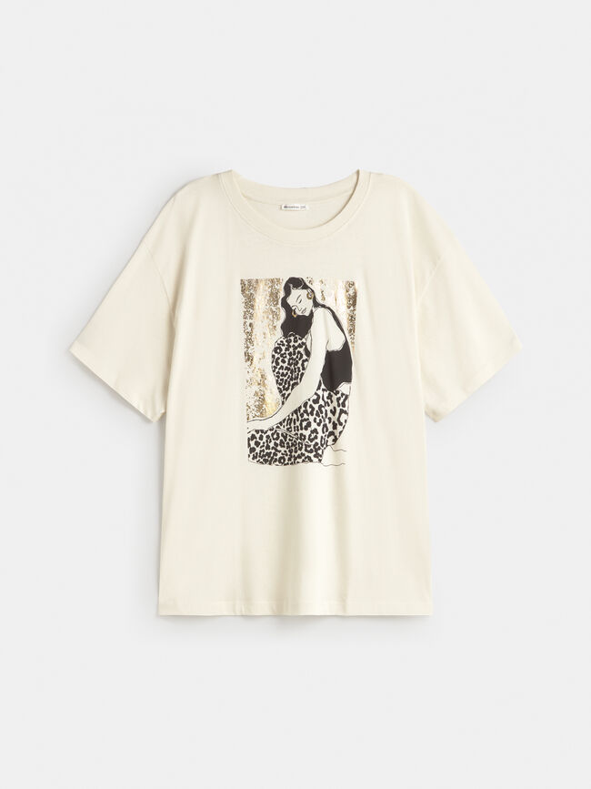 CAMISETA MUCHACHA BRILLANTE Crudo