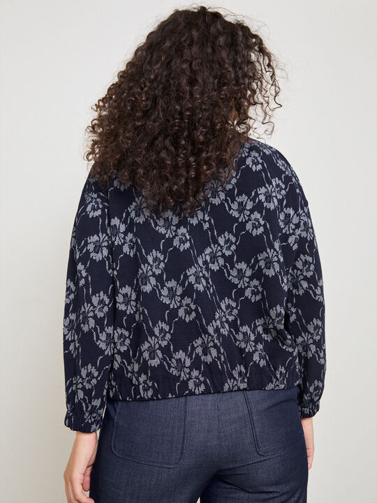BOMBER JACQUARD Azul Marino image number null
