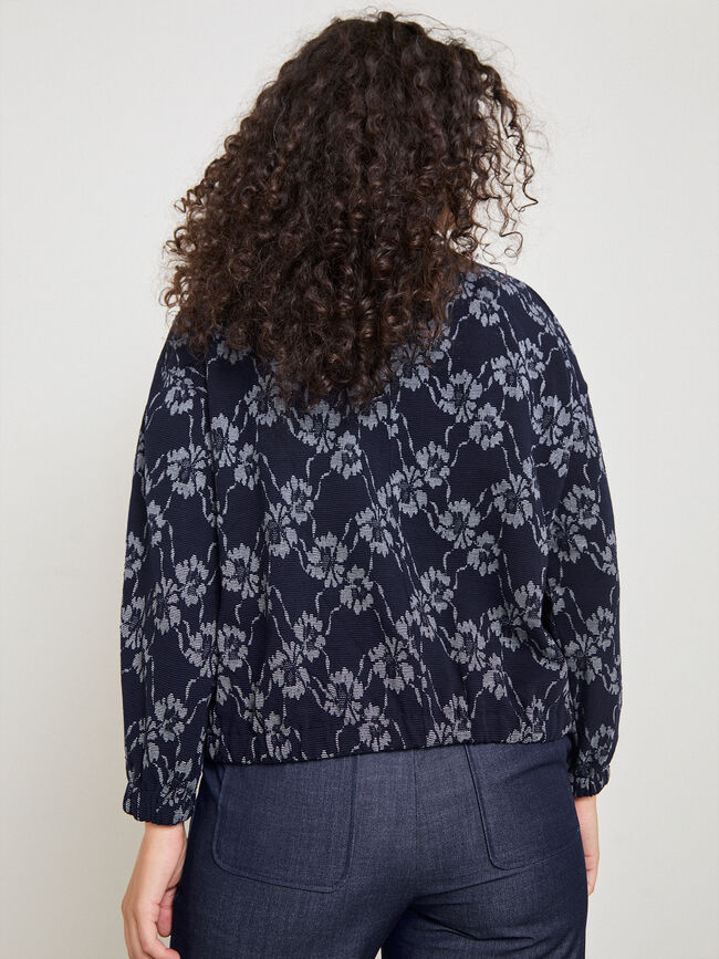BOMBER JACQUARD Azul Marino