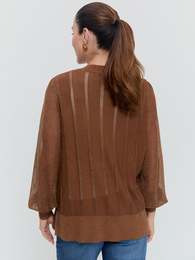 CARDIGAN HILO METÁLICO Cobre