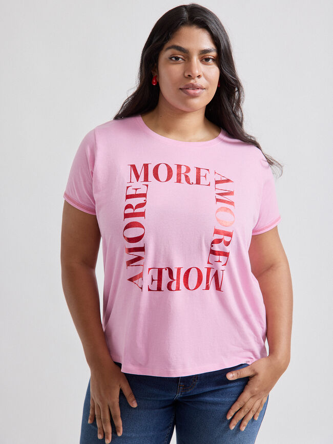 CAMISETA POSICIONAL AMORE Rosa