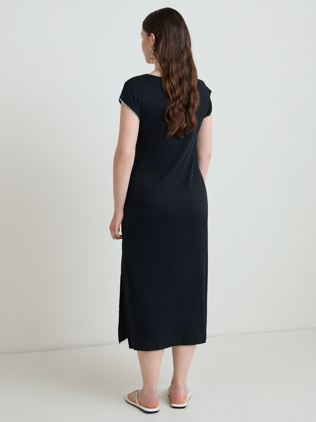VESTIDO CANALE MIDI Negro