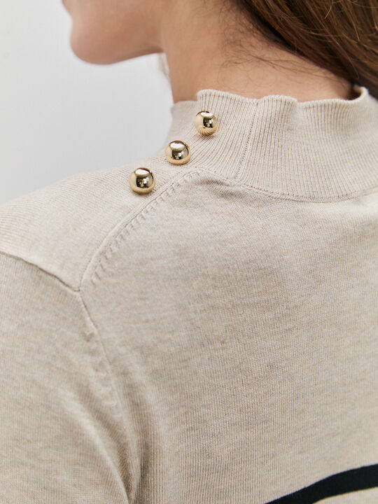 JERSEY PERKINS BOTONES Beige Tostado image number null