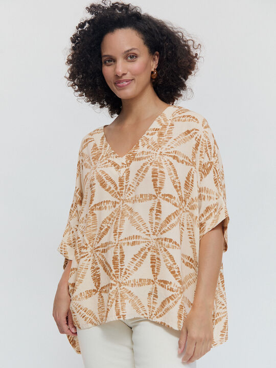 BLUSA ESTAMPADA CONJUNTO Crudo image number null