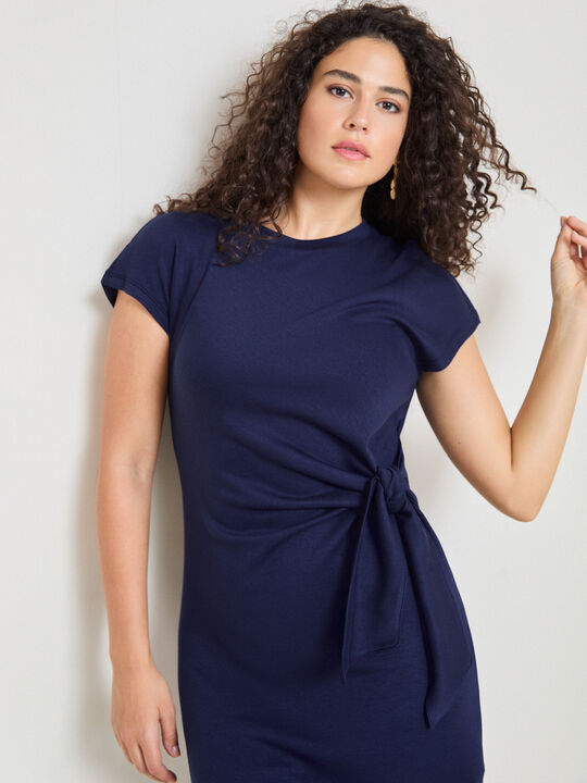VESTIDO NUDO Azul Noche image number null