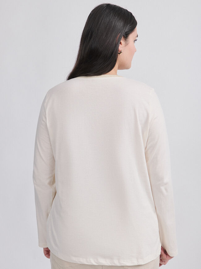 CAMISETA POSICIONAL PLUMAS Crudo