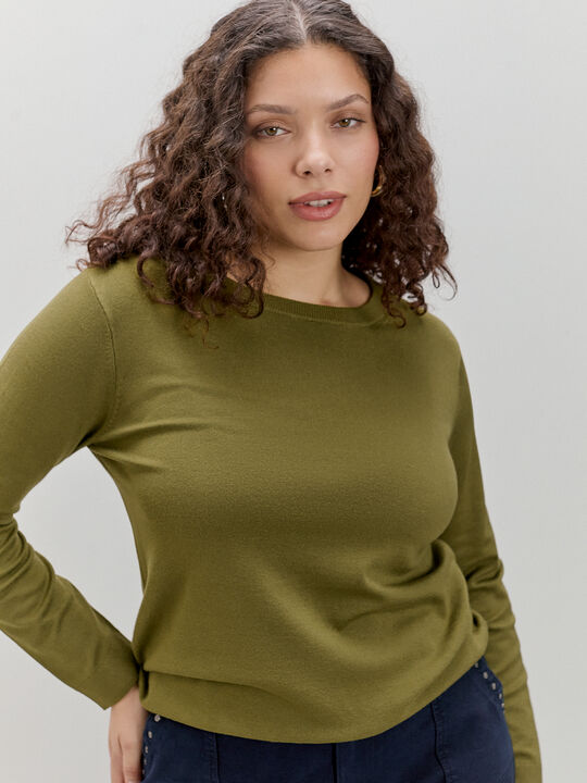 JERSEY CUELLO REDONDO Oliva image number null