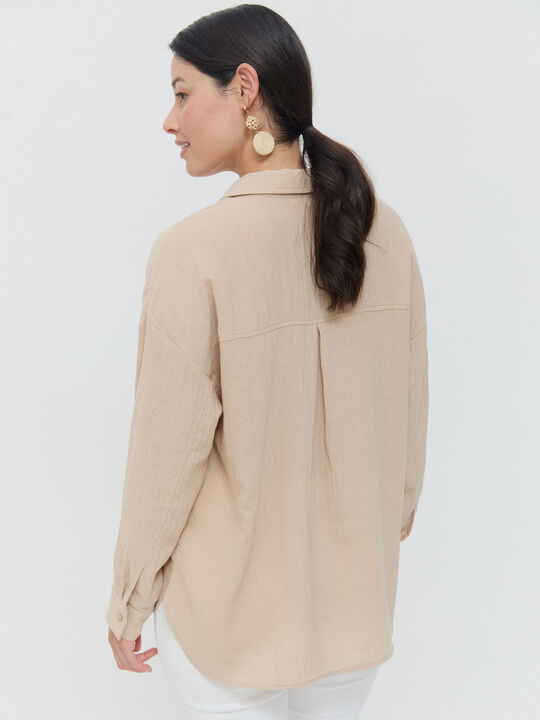 CAMISA RUSTICA Beige Tostado image number null