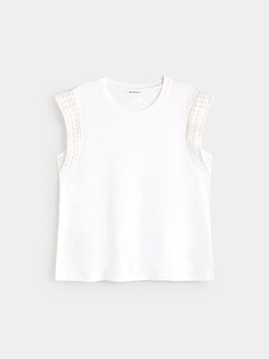 TOP CROCHET DETALLE Blanco Optico image number null