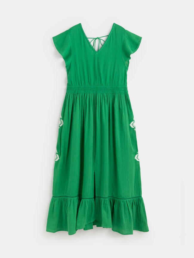 VESTIDO DETALLE ESPALDA Verde Amazona