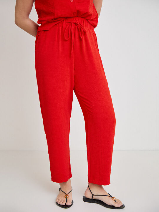 PANTAL&Oacute;N JOGGER Rojo Flama image number null