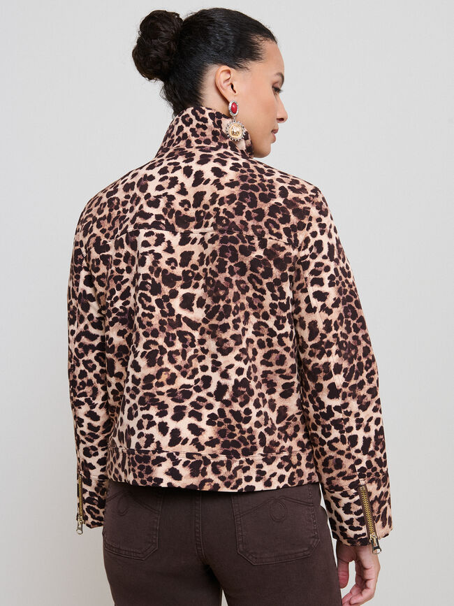 CHAQUETA ANIMAL PRINT Negro