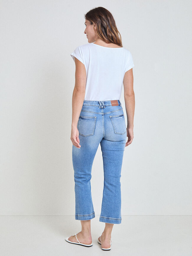 PANTALON DENIM ACAMPANADO Mid blue