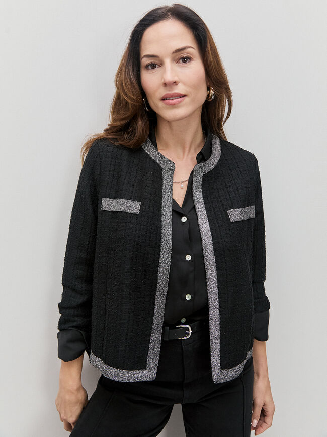 CHAQUETA DETALLE TEXTURA Negro