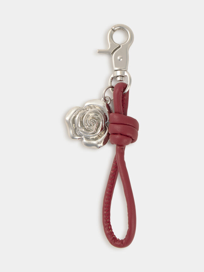 LLAVERO DETALLE FLOR Granate