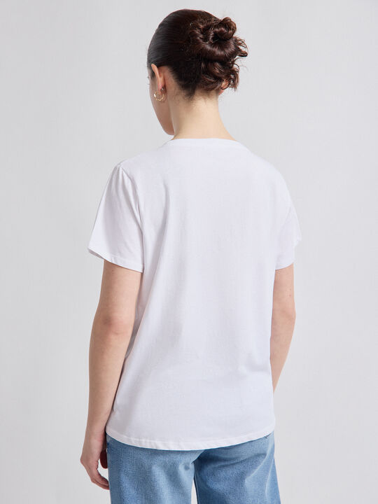 CAMISETA POSICIONAL ACUARELA Blanco Optico image number null