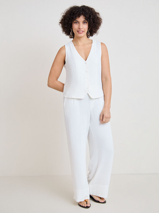 CHALECO BOTONES PEQUE&Ntilde;OS Blanco Optico image number null