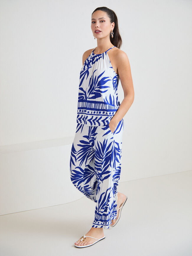 TOP HALTER CENEFA Azul Noche