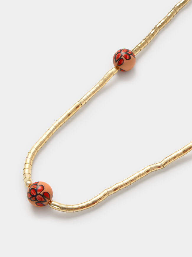COLLAR BOLA ESMALTADA Oro