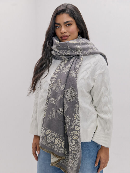 BUFANDA DISEÑO BANDANA Gris image number null