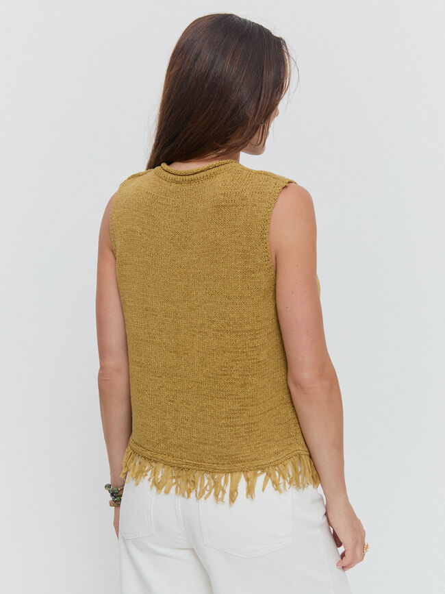 CHALECO FLECOS Ocre