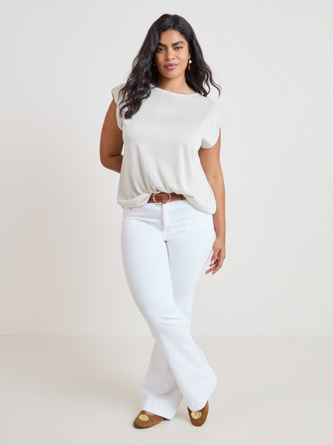 CAMISETA HOMBRERAS TEXTURA Camel