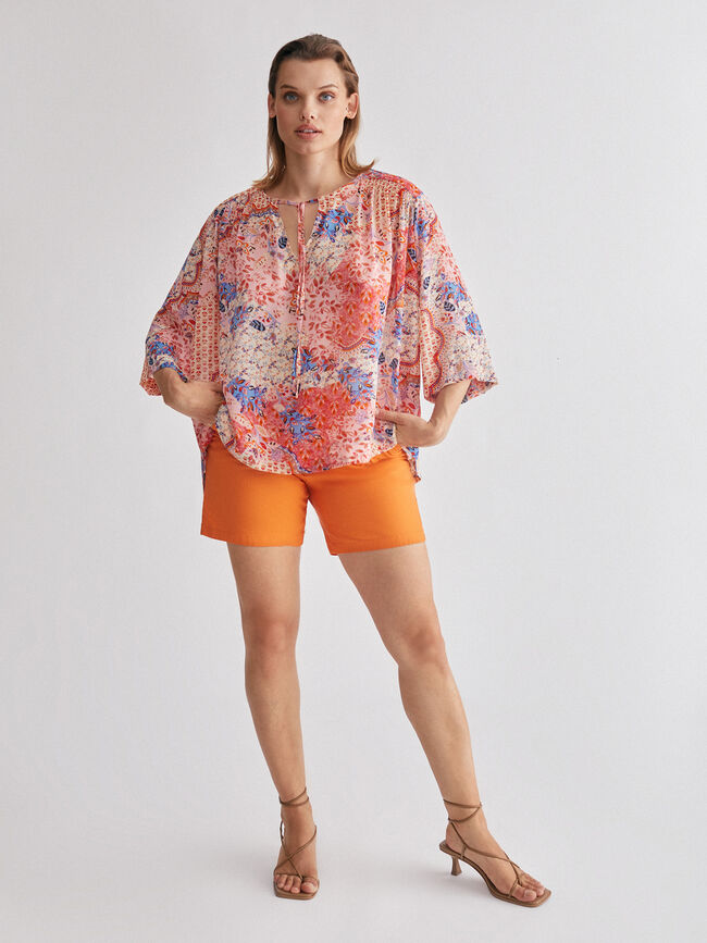 BLUSA ESTAMPADA Crudo Claro
