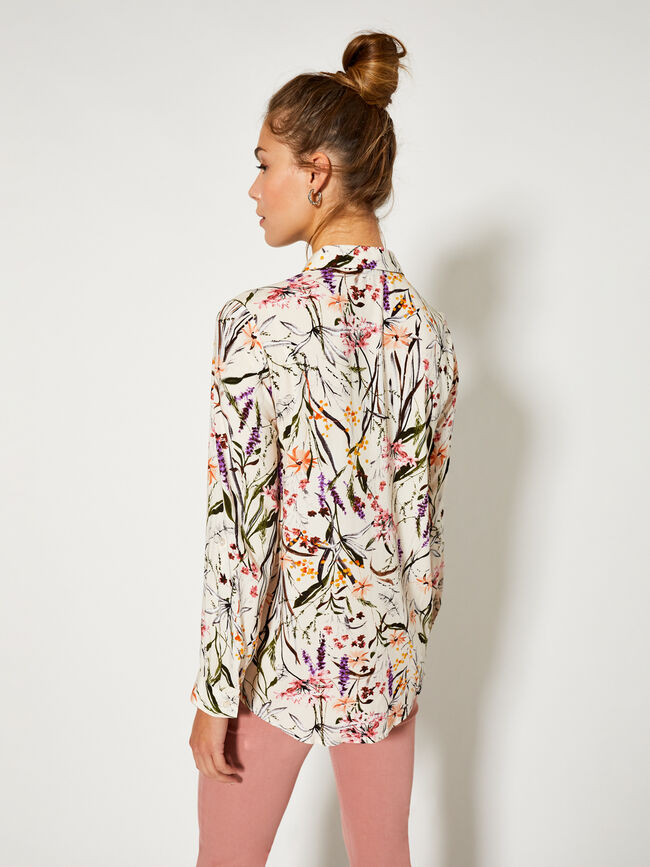 blusa visco print Crudo