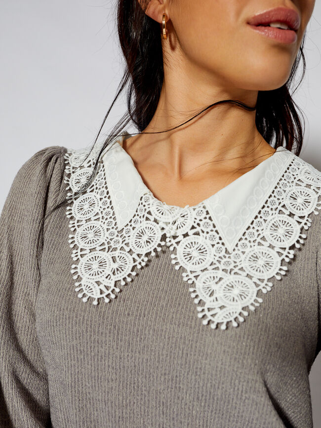 CAMISETA M/L CANALE CUELLO BOBO Piedra
