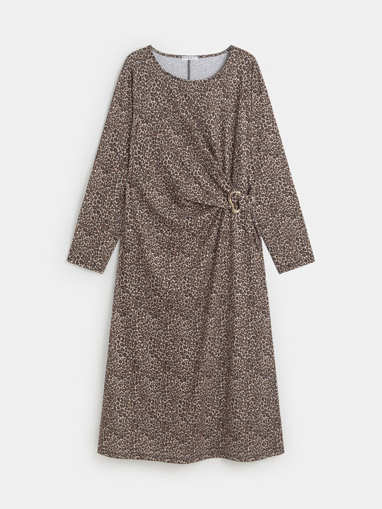 VESTIDO HEBILLA LEOPARDO Estampado 1 image number null