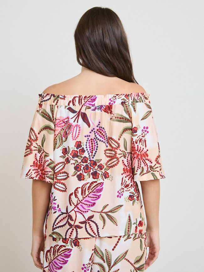 BLUSA GOMA CUELLO Crudo