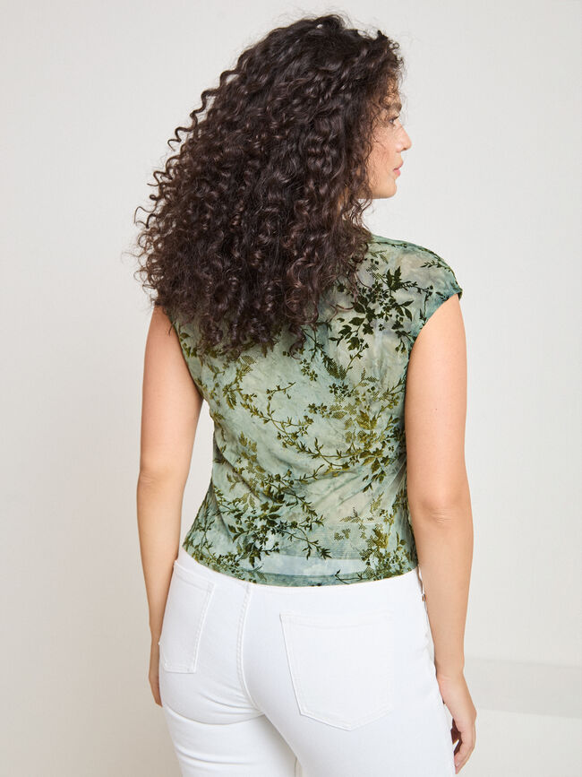 CAMISETA M/C TUL FLOCK CRUZADA Verde