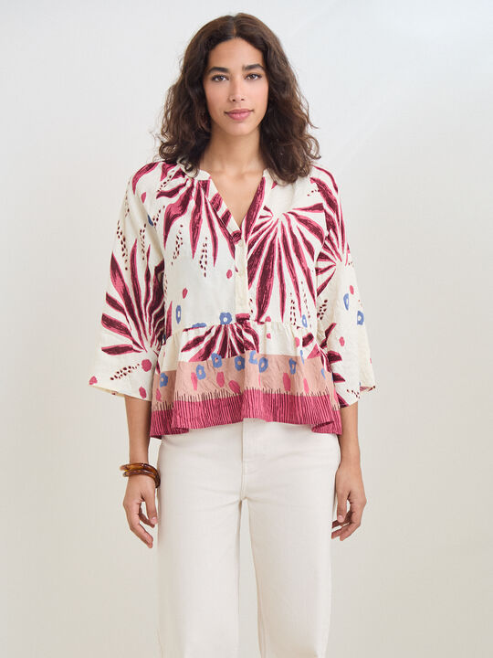 BLUSA ESTAMPADA Crudo image number null